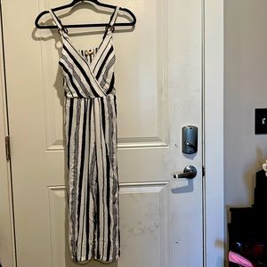 Cute blue and white capri jumpsuit!!